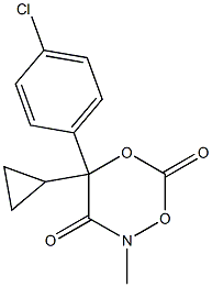 4-(4-Chlorophenyl)-4-cyclopropyl-2-methyl-2H-1,5,2-dioxazine-3,6(4H)-dione Struktur