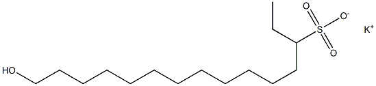 15-Hydroxypentadecane-3-sulfonic acid potassium salt Struktur