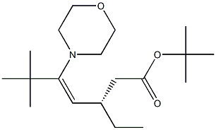 (3S)-3-Ethyl-5-morpholino-6,6-dimethyl-4-heptenoic acid tert-butyl ester Struktur