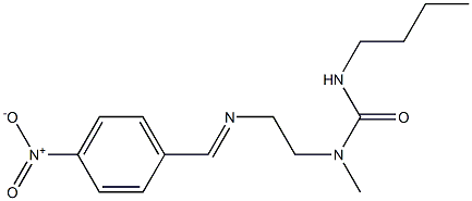 N-Methyl-N-[2-[(4-nitrophenyl)methyleneamino]ethyl]-N'-butylurea Struktur