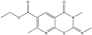 3,4-Dihydro-3,7-dimethyl-2-(methylimino)-4-oxo-2H-pyrido[3,2-e][1,3]thiazine-6-carboxylic acid ethyl ester Struktur