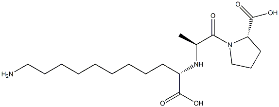 (S)-2-[[(S)-1-[[(2S)-2-Carboxypyrrolidin-1-yl]carbonyl]ethyl]amino]-11-aminoundecanoic acid Struktur