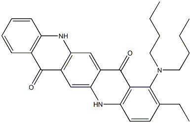 1-(Dibutylamino)-2-ethyl-5,12-dihydroquino[2,3-b]acridine-7,14-dione Struktur