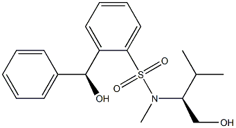 N-Methyl-N-[(2S)-3-methyl-1-hydroxybutan-2-yl]-2-[(S)-hydroxy(phenyl)methyl]benzenesulfonamide Struktur