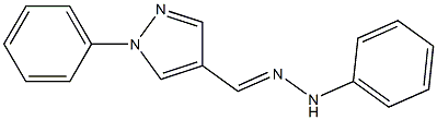 1-Phenyl-4-[(2-phenylhydrazono)methyl]-1H-pyrazole Struktur