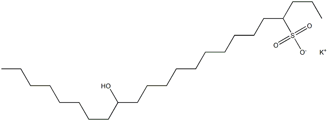 15-Hydroxytricosane-4-sulfonic acid potassium salt Struktur