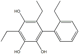 3,5-Diethyl-6-(2-ethylphenyl)benzene-1,2,4-triol Struktur