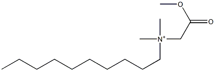 N-(Methoxycarbonylmethyl)-N,N-dimethyl-1-decanaminium Struktur