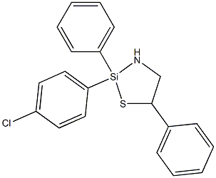 2-(4-Chlorophenyl)-2,5-diphenyl-1-thia-3-aza-2-silacyclopentane Struktur