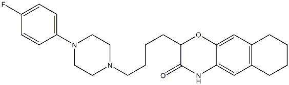 2-[4-[4-(4-Fluorophenyl)piperazin-1-yl]butyl]-6,7,8,9-tetrahydro-2H-naphth[2,3-b][1,4]oxazin-3(4H)-one Struktur