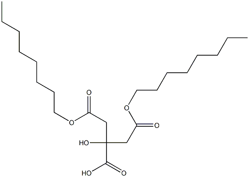 2-Hydroxy-3-octyloxycarbonyl-2-(octyloxycarbonylmethyl)propionic acid Struktur