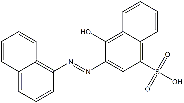 4-Hydroxy-3-(1-naphtylazo)-1-naphthalenesulfonic acid Struktur