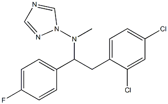 N-Methyl-N-[1-(4-fluorophenyl)-2-(2,4-dichlorophenyl)ethyl]-1H-1,2,4-triazol-1-amine Struktur