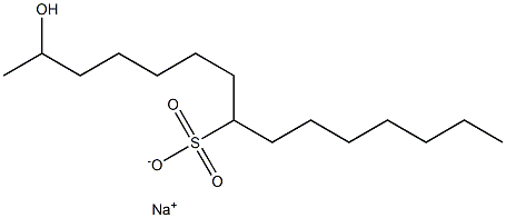 2-Hydroxypentadecane-8-sulfonic acid sodium salt Struktur