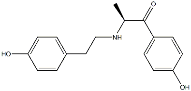 (S)-1-(4-Hydroxyphenyl)-2-[[2-(4-hydroxyphenyl)ethyl]amino]-1-propanone Struktur