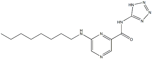 N-(1H-Tetrazol-5-yl)-6-octylaminopyrazine-2-carboxamide Struktur