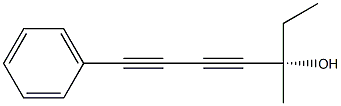 [S,(-)]-3-Methyl-7-phenyl-4,6-heptadiyne-3-ol Struktur