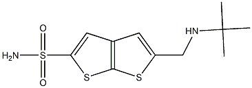 5-[(tert-Butylamino)methyl]thieno[2,3-b]thiophene-2-sulfonamide Struktur