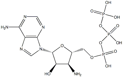 3'-Amino-3'-deoxyadenosine 5'-triphosphoric acid Struktur