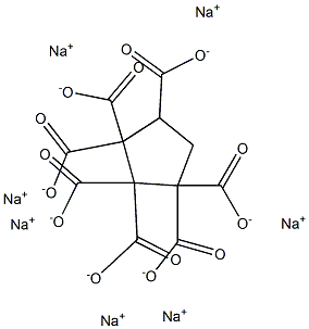 1,1,2,2,3,3,4-Cyclopentaneheptacarboxylic acid heptasodium salt Struktur