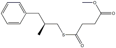 4-[[(2S)-2-Methyl-3-phenylpropyl]thio]-4-oxobutanoic acid methyl ester Struktur