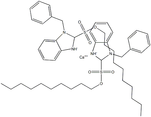 Bis(1-benzyl-2-decyl-2,3-dihydro-1H-benzimidazole-2-sulfonic acid)calcium salt Struktur