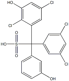 (3,5-Dichlorophenyl)(2,5-dichloro-3-hydroxyphenyl)(3-hydroxyphenyl)methanesulfonic acid Struktur