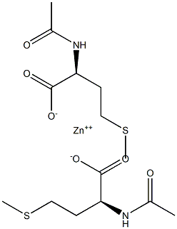 Bis(N-acetylmethionine)zinc salt Struktur