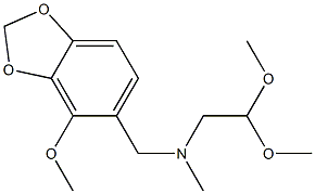 N-(2,2-Dimethoxyethyl)-N-methyl-N-(4-methoxy-1,3-benzodioxol-5-ylmethyl)amine Struktur