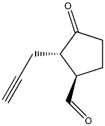 (1R,2S)-2-(2-Propyn-1-yl)-3-oxocyclopentane-1-carbaldehyde Struktur