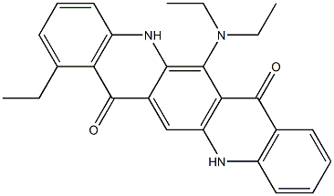 6-(Diethylamino)-1-ethyl-5,12-dihydroquino[2,3-b]acridine-7,14-dione Struktur