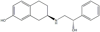 (7R)-5,6,7,8-Tetrahydro-7-[[(S)-2-hydroxy-2-phenylethyl]amino]naphthalen-2-ol Struktur