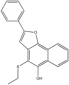 4-Ethylthio-2-phenylnaphtho[1,2-b]furan-5-ol Struktur