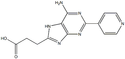 8-(2-Carboxyethyl)-2-(4-pyridinyl)adenine Struktur