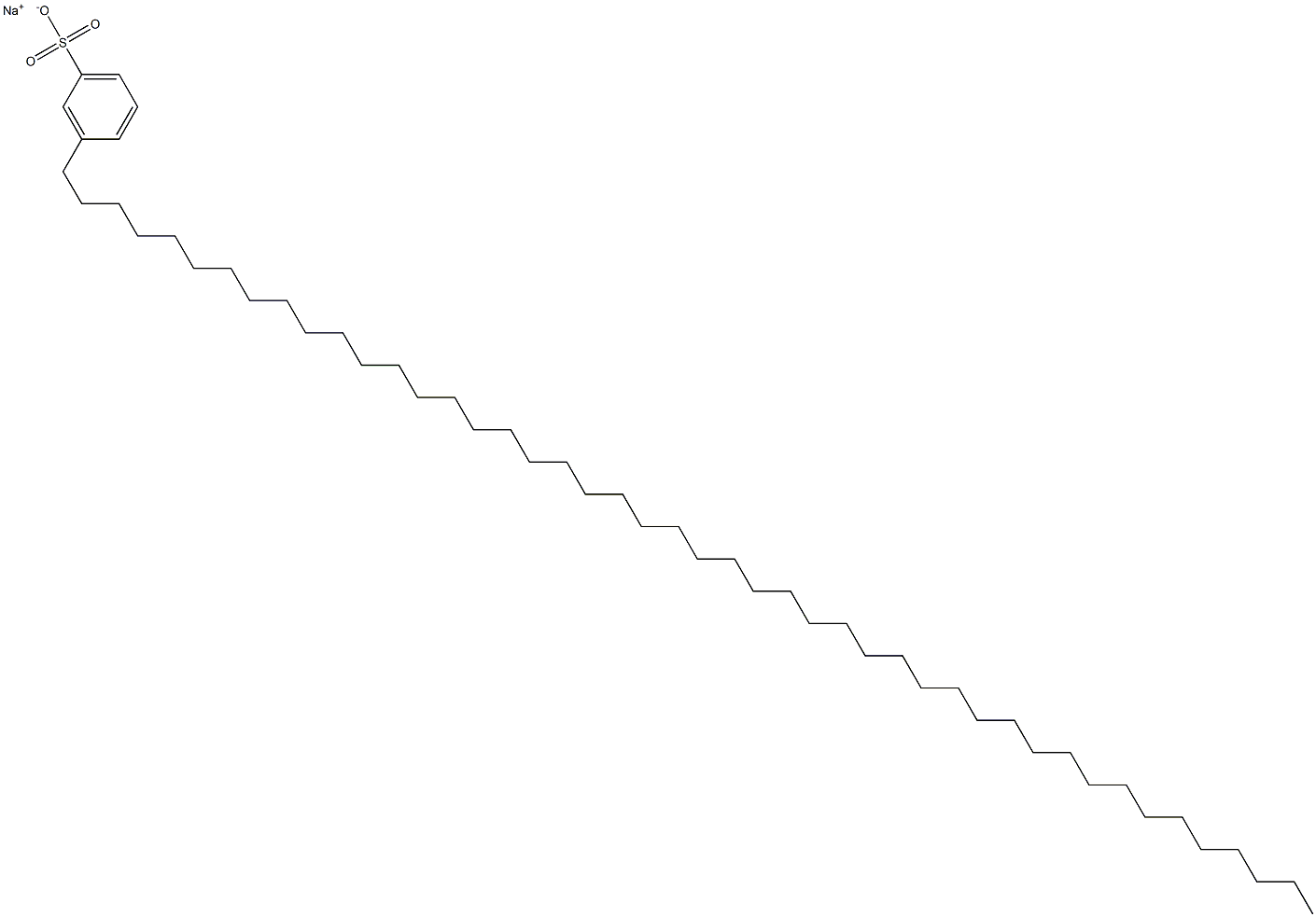 3-(Hexatetracontan-1-yl)benzenesulfonic acid sodium salt Struktur