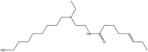 N-[2-[N-Ethyl-N-(8-hydroxyoctyl)amino]ethyl]-5-octenamide Struktur