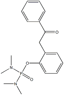 Bis(dimethylamino)[2-(phenylcarbonylmethyl)phenoxy]phosphine oxide Struktur