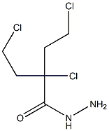 2-Chloro-2,2-bis(2-chloroethyl)acetic acid hydrazide Struktur