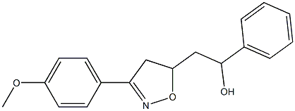 2-[(3-(4-Methoxyphenyl)-4,5-dihydroisoxazol)-5-yl]-1-phenylethanol Struktur