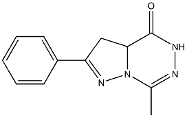 3,3a-Dihydro-2-phenyl-7-methylpyrazolo[1,5-d][1,2,4]triazin-4(5H)-one Struktur