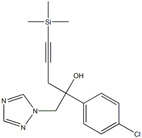 1-(4-Chlorophenyl)-1-[3-(trimethylsilyl)-2-propynyl]-2-(1H-1,2,4-triazol-1-yl)ethanol Struktur