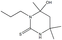 3,4,5,6-Tetrahydro-4-hydroxy-3-propyl-4,6,6-trimethyl-2(1H)-pyrimidinethione Struktur