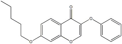 3-Phenoxy-7-pentyloxy-4H-1-benzopyran-4-one Struktur