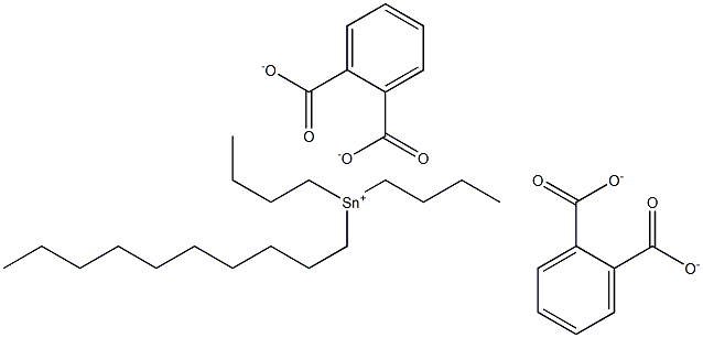 Bis(phthalic acid 1-decyl)dibutyltin(IV) salt Struktur