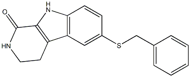 1,2,3,4-Tetrahydro-6-benzylthio-9H-pyrido[3,4-b]indol-1-one Struktur