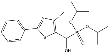 (4-Methyl-2-phenylthiazol-5-yl)hydroxymethylphosphonic acid diisopropyl ester Struktur