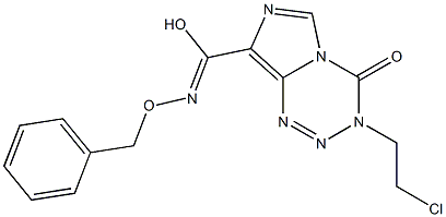 3-(2-Chloroethyl)-3,4-dihydro-4-oxo-N-benzyloxyimidazo[5,1-d]-1,2,3,5-tetrazine-8-carbimidic acid Struktur