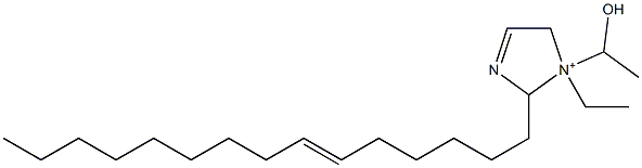 1-Ethyl-1-(1-hydroxyethyl)-2-(6-pentadecenyl)-3-imidazoline-1-ium Struktur