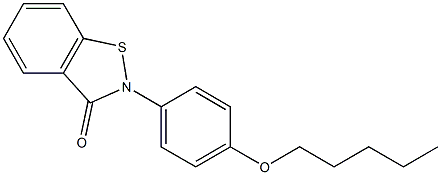 2-(4-Pentyloxyphenyl)-1,2-benzisothiazol-3(2H)-one Struktur