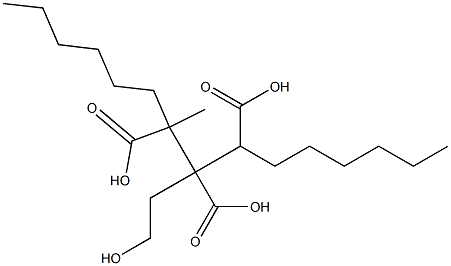 Butane-1,2,3-tricarboxylic acid 2-(2-hydroxyethyl)1,3-dihexyl ester Struktur